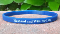 Blue 1/4 Inch Wristband