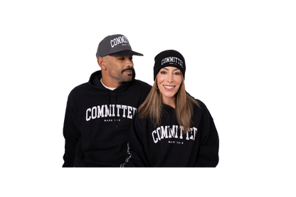 Committed Beanie - Black and White