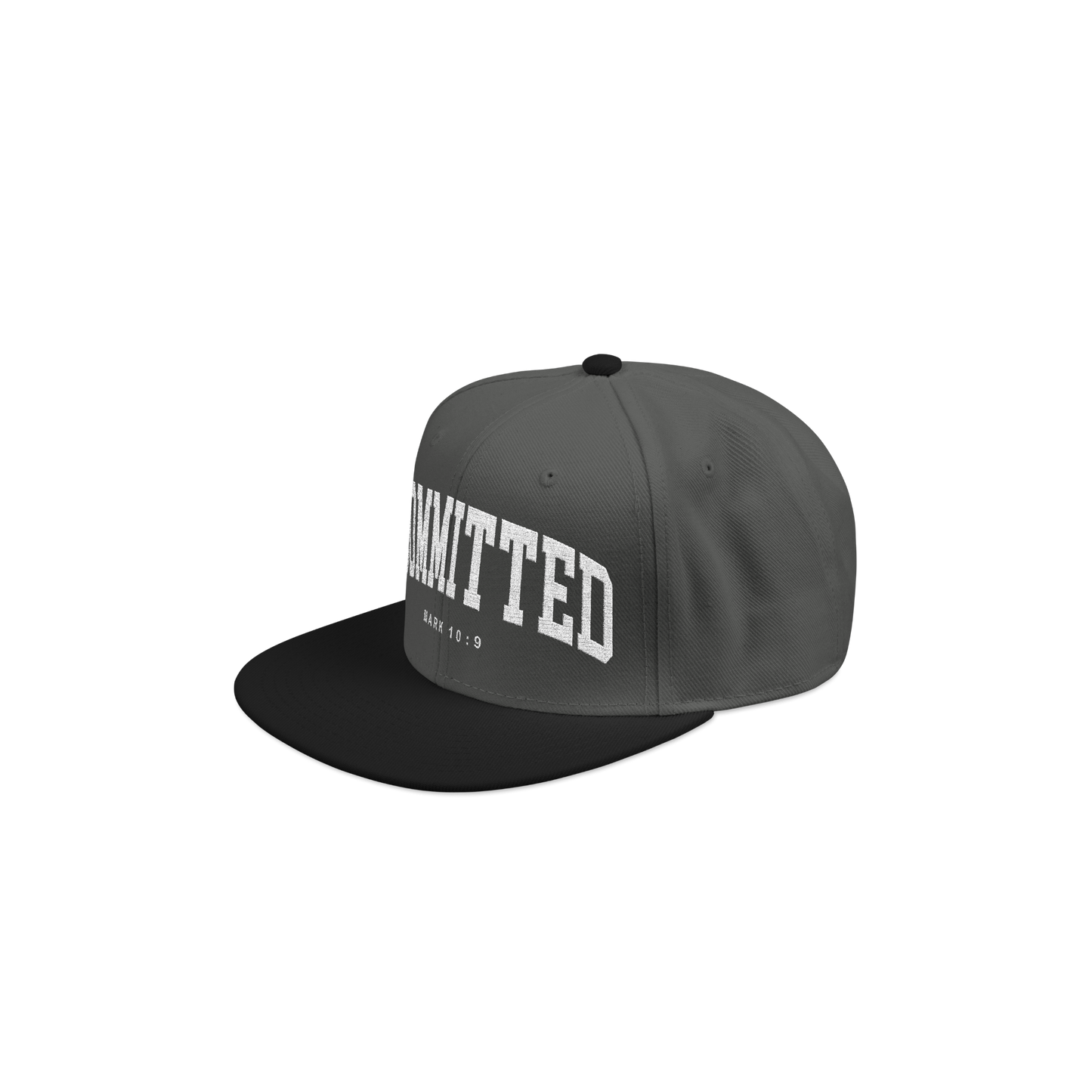 Committed Snapback - Black and Charcoal Gray