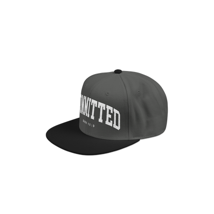 Committed Snapback - Black and Charcoal Gray