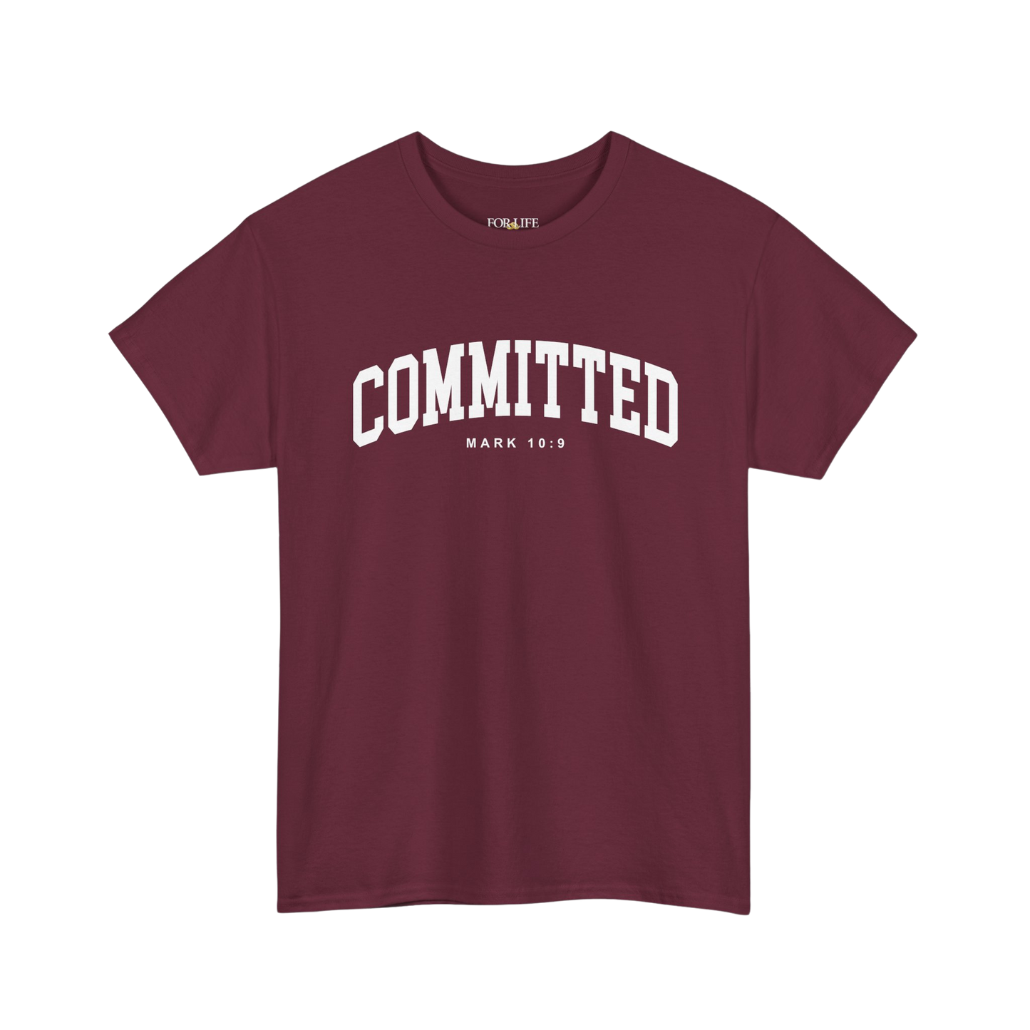 Committed Tee Cranberry