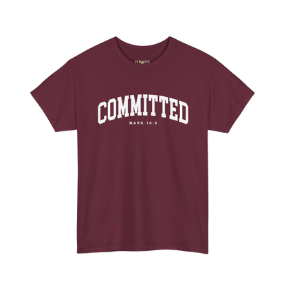 Committed Tee Cranberry