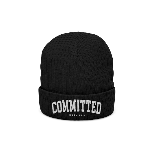 Committed Beanie - Black and White