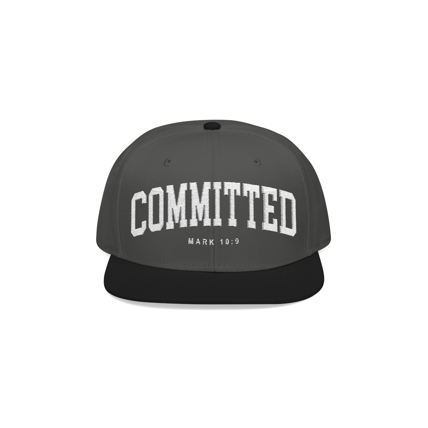 Committed Snapback - Black and Charcoal Gray