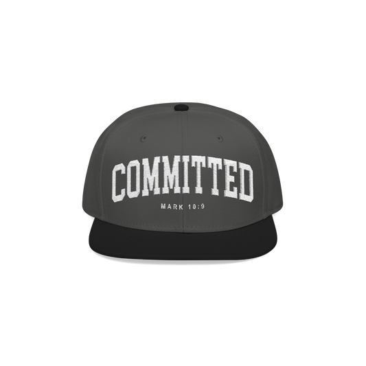Committed Snapback - Black and Charcoal Gray