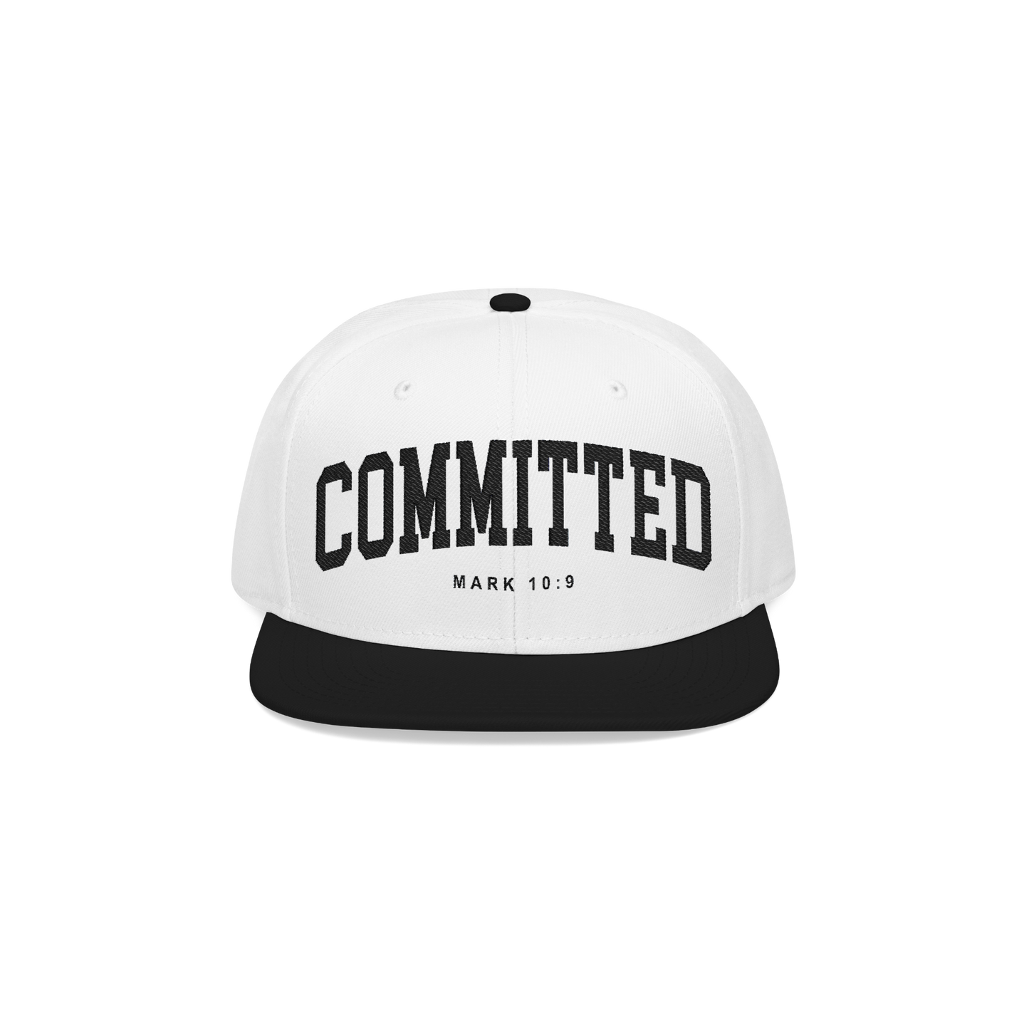 Committed Snapback - White and Black