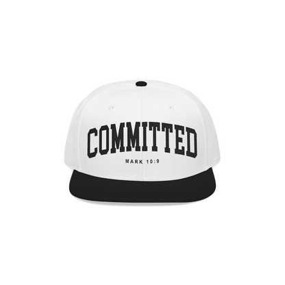 Committed Snapback - White and Black