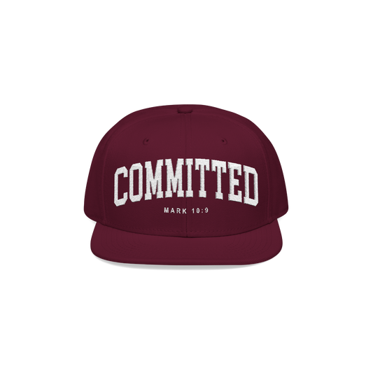 Committed Snapback - Cranberry on Cranberry