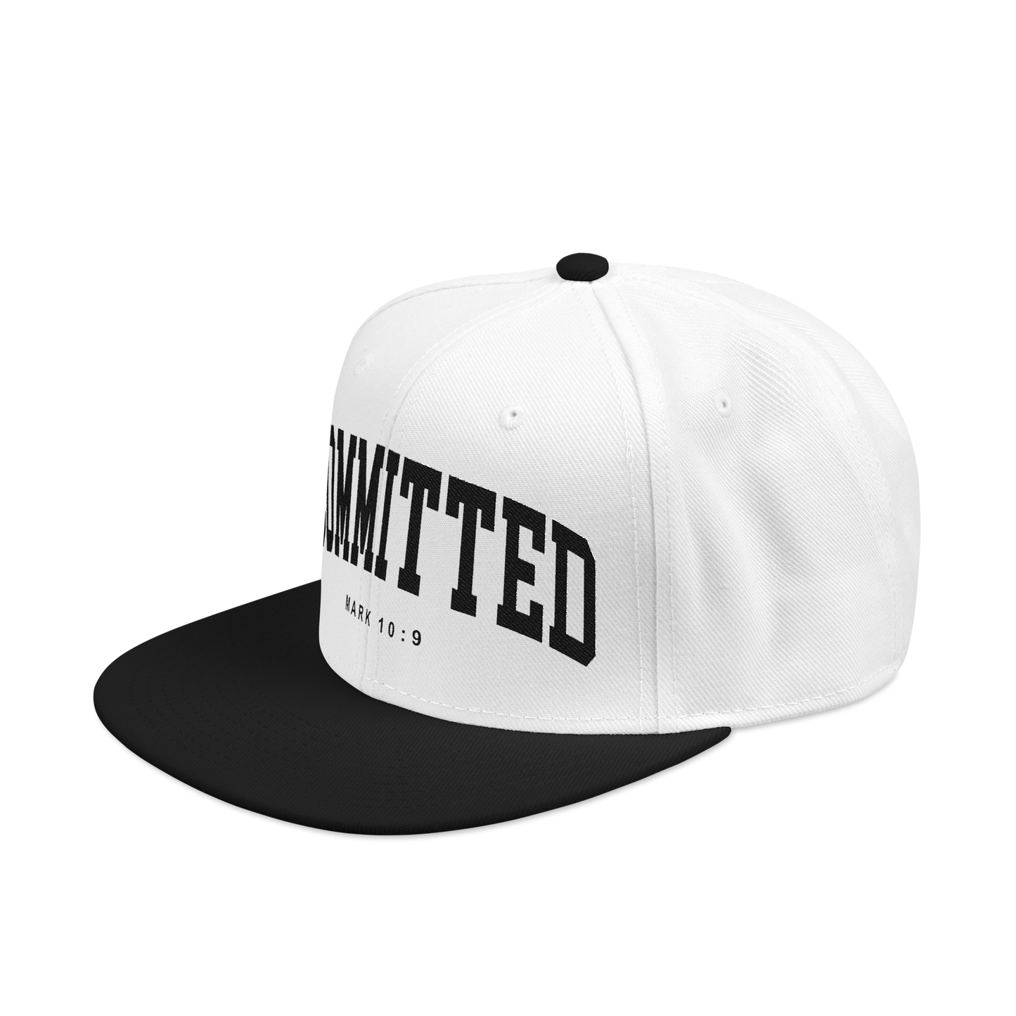 Committed Snapback - White and Black