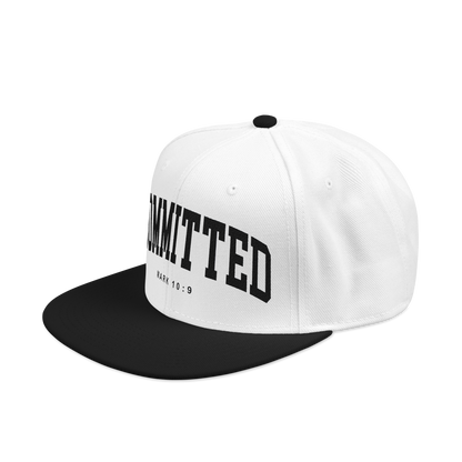 Committed Snapback - White and Black