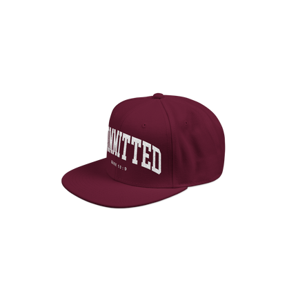 Committed Snapback - Cranberry on Cranberry