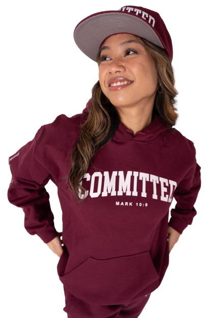 Committed Hoodie - Cranberrry