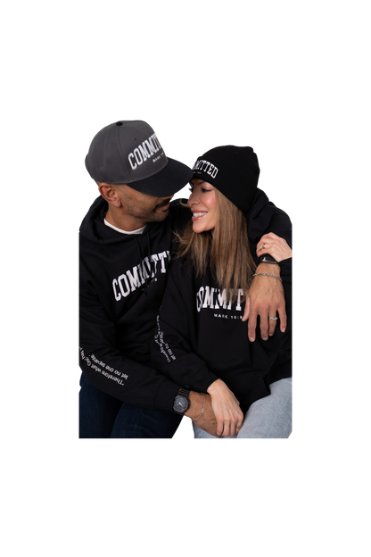 Committed Beanie - Black and White