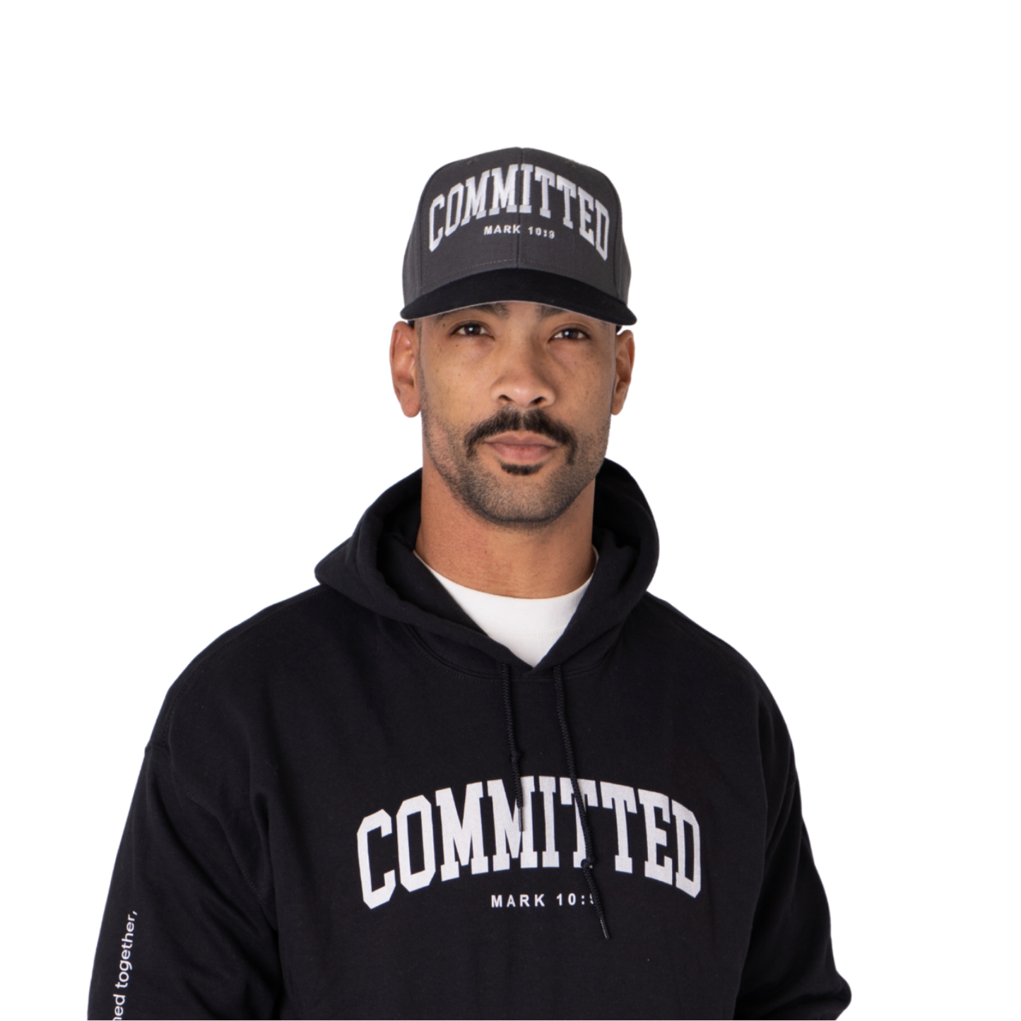 Committed Snapback - Black and Charcoal Gray