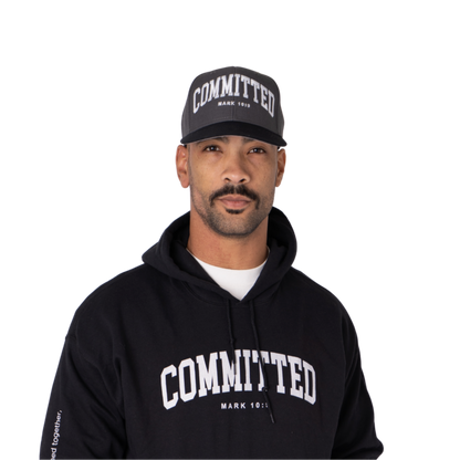 Committed Snapback - Black and Charcoal Gray