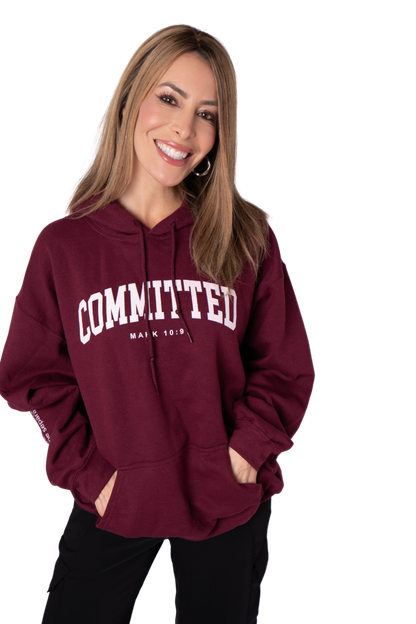 Committed Hoodie - Cranberrry