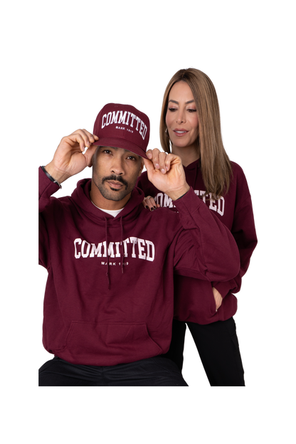 Committed Snapback - Cranberry on Cranberry